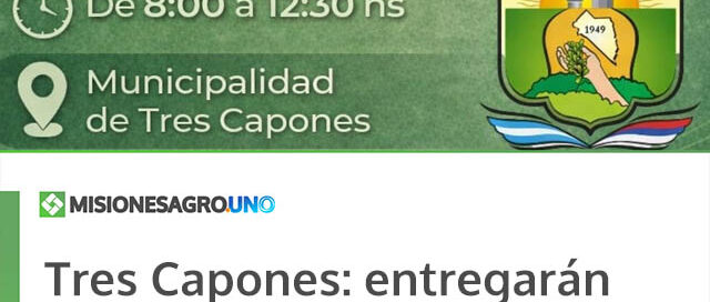 Tres Capones: entregarán módulos alimentarios a tareferos empadronados en el SITAMI